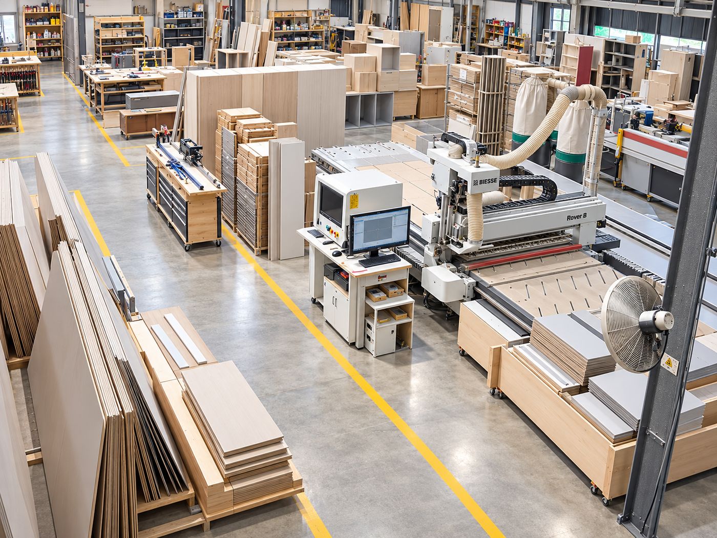 CNC machine cutting boards