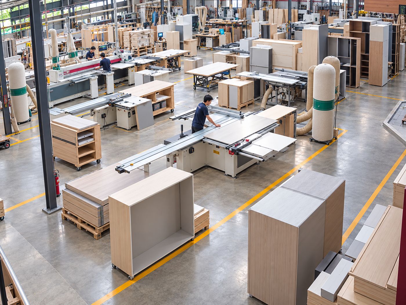 Panel saw and cabinet assembly