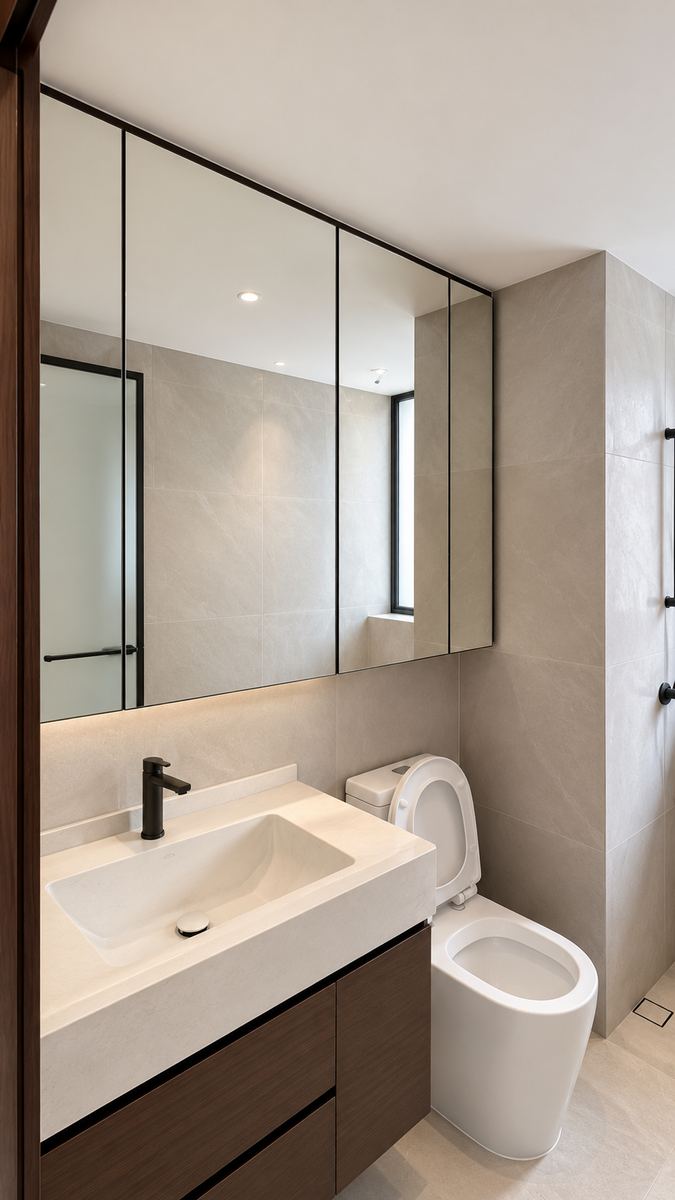 Bathroom Vanity and Mirror Cabinet